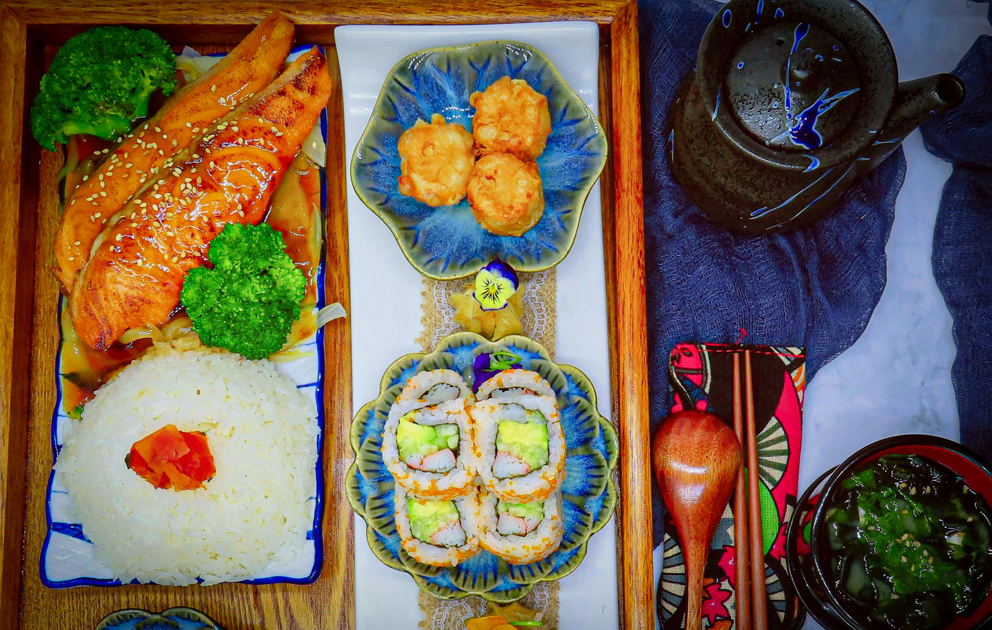 Salmon Teriyaki Bento Box (Min. 5 Orders)